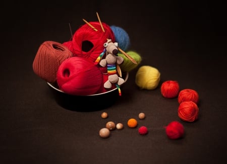 *** For fans of hand knitting *** - handwork, thread, buttons, toys