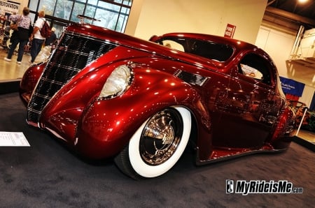 Low Rider - tuned, wheels, red, hot rod