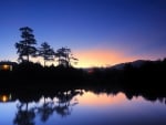 lake house at twilight