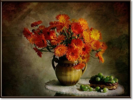 Still Life - flowers, vase, still life, nature