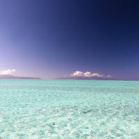 Clear Blue Perfect Aqua Lagoon Bora Bora Tahiti The Southseas Polynesia