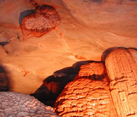 Ubajara's Cavern upside down roof flower - rock, cavern, roof, flower