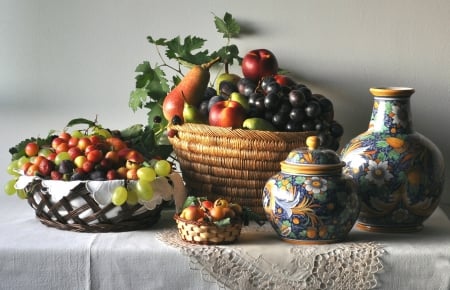 â™¥â™¥â™¥ Still life â™¥â™¥â™¥ - fresh, fruits, food, baskets