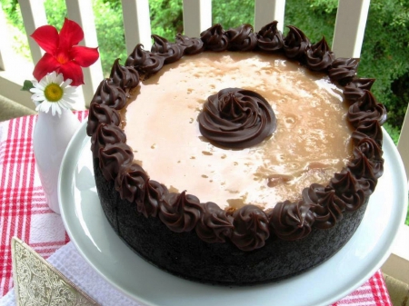 caramel fudge brownie cheesecake - fun, yummy, entertainment, cake, foods