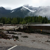 Road Closed near Kananaskis Golf Course