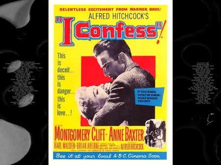 I Confess02 - classic movies, posters, alfred hitchcock, i confess