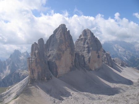 Tre cime from Monte Paterno - Tre cime, Dolomiti, Monte Paterno, Italy