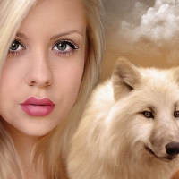 Beauty and the white Wolf