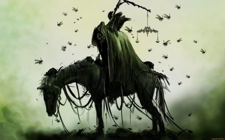 When? - fantasy, death, horse, dark