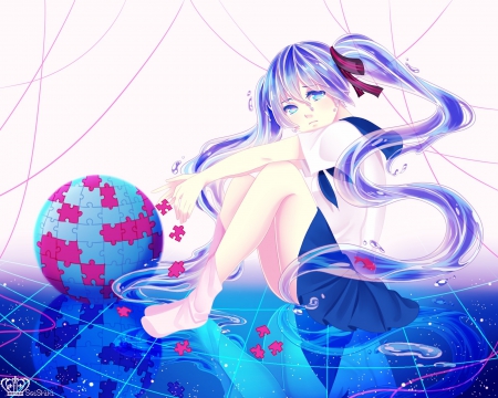 Miku - vocaloid, anime, miku, girl, cute