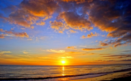 Sunset on Malibu Beach - Sunset, Water, Sky, Beach