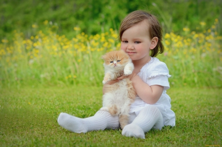 Girl and cat