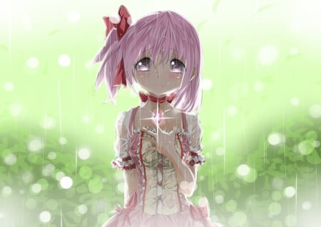 Rain - girl, sad, rain, anime, crying