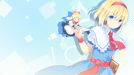 ~I'm Alice Margatroid~ - anime, touhou, blue dress, blonde, alice margatroid, blue eyes