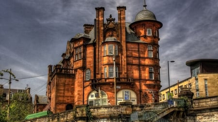 beautiful architectural old building hdr - old, towers, hdr, ramp, city, wall, building