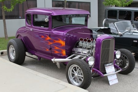 Model A 1930 - Purple, Ford, Hotrod, Classic