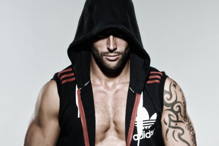 Man - handsome, model, adidas, masculine, muscle, man