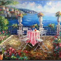 lovely table for two in the seaside