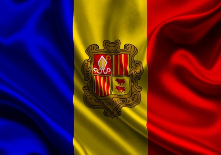 Andorra - Andorra, satin, texture, flag