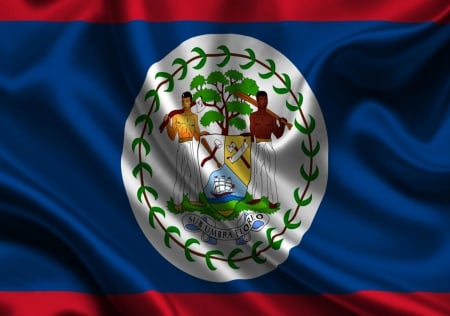 Belize - flag, belize, texture, satin