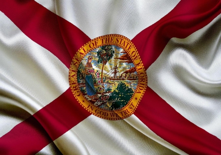 Florida - satin, USA, texture, flag, Florida