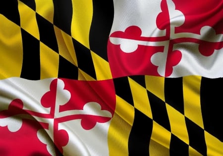 Maryland - maryland, flag, satin, usa, texture