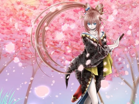 Anime Girl - anime, kimono, girl, female