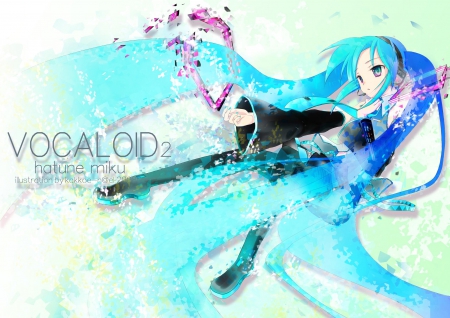 Vocaloid - anime, miku, cute, girl