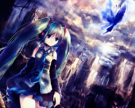 Miku - anime, miku, cute, vocaloid