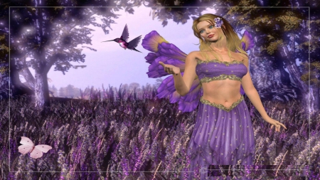 violet fairy - fairy, pretty, fantasy, violet