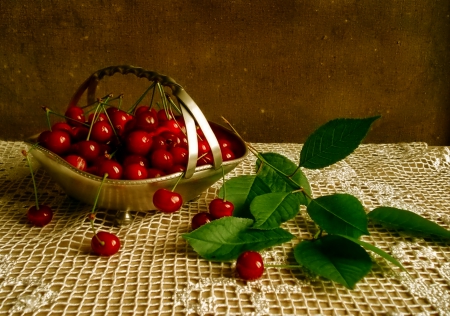 Cherries - cherries, nature, still life, photo