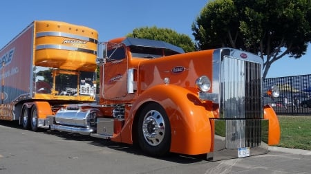 Truck tuning - hd, truck, tank, orange, big, tuning, power