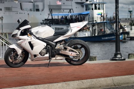 600RR Race bike - white, racebike, norfolk, honda