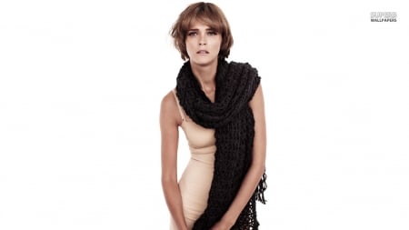 carmen - scarf, dress, short hair, model