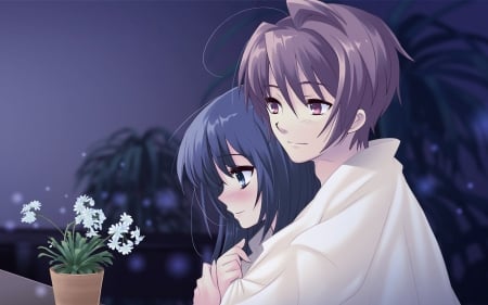 Anime couple - boy, girl, anime, couple