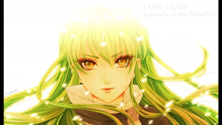 Look Me In The Eyes - pretty, girl, anime, long hair, green hair