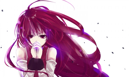 Anime - hairs, CG, Anime, red