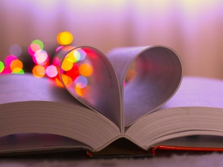 Book - bokeh, page, heart, book