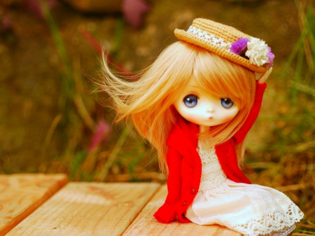 Doll - doll, toy, girly, cute, hat