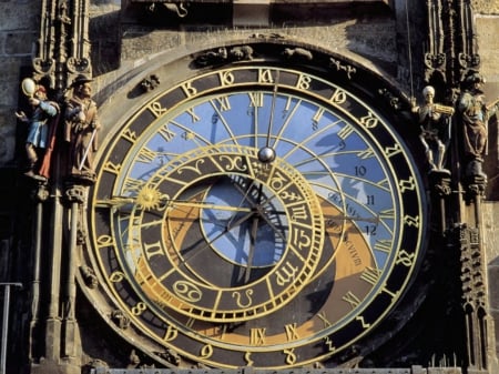 Astronomical Clock - clocks, ancient, unusual clocks, time, old