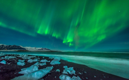 Aurora-Borealis - night, Aurora, Borealis, sky