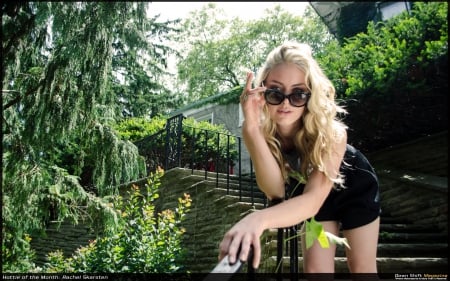 Rachel Skarsten - trees, rachel skarsten, people, beautiful, models, celebrity, canadian, green, actresses, sexy, sunglasses