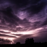 superb lightning from an angry sky