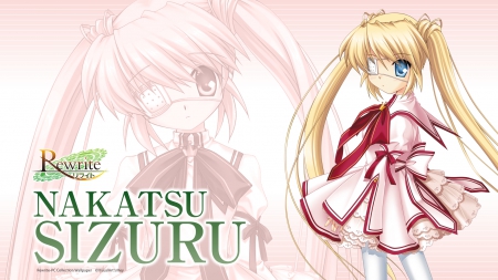 ~Nakatsu Shizuru~ - pretty, eyepatch, anime, rewrite, nakatsu shizuru, blonde, blue eyes, pink dress