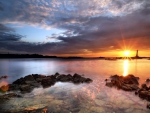 magnificent rays at sunset