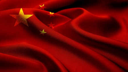 China - China, satin, texture, flag