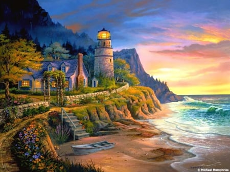 OCEAN BREEZE - artist, lighthouse, breeze, humphies