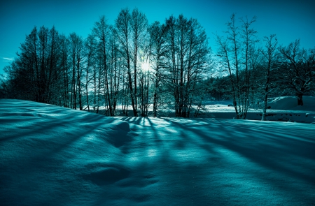 Snow Rays - Snow, Rays, winter, sun