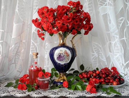 Still life - stilllife, red, flowers, photo, rose, flower