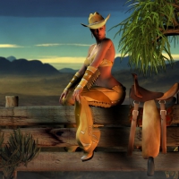 Cowgirl 3D Render